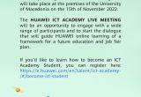 Huawei ICT Academy UoM- 15/11/2022 @ 11.00 Live